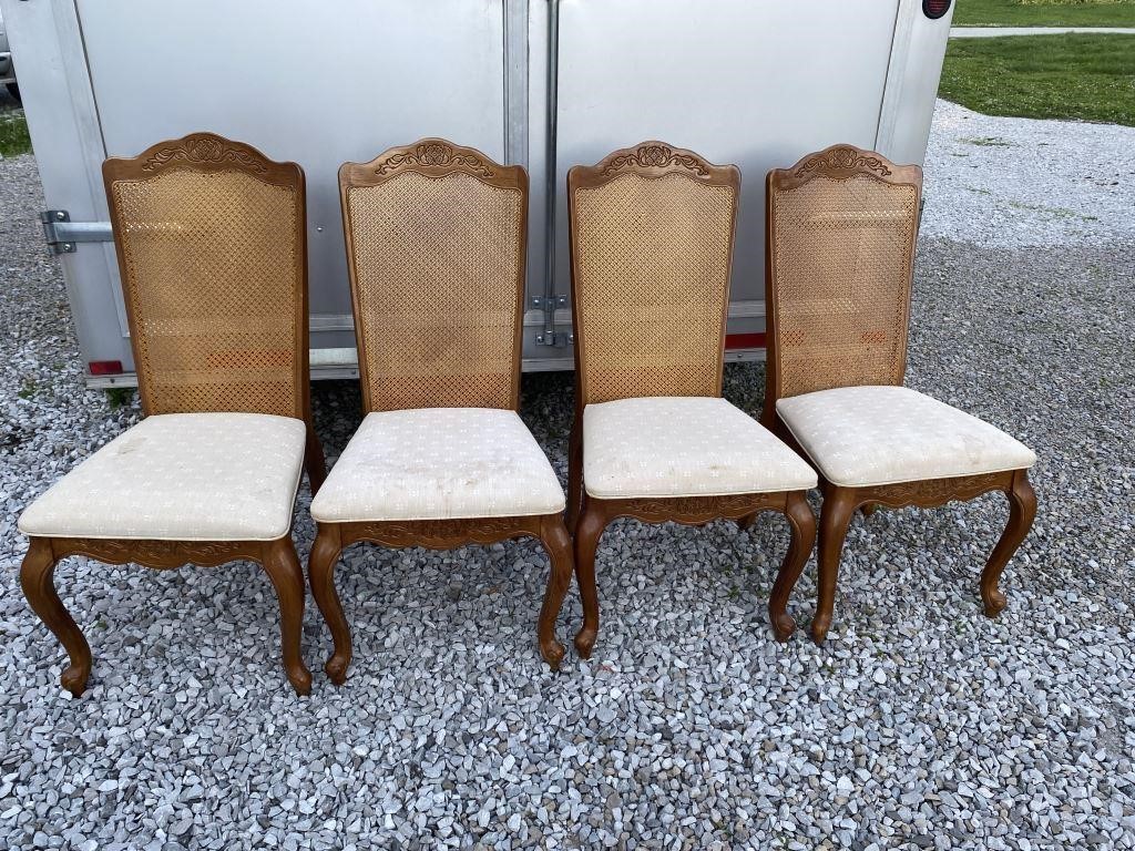 (4) Dining Room Chairs with Cane Backs