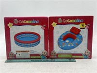 NEW Lot of 2- CoComelon Baby Watercraft & Pool