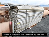 LOT, APPROX (37) 10'L X 19"W ALUMINUM SCAFFOLD