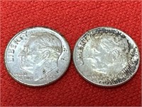 1963-D & 1964 Roosevelt Silver Dimes