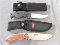 P729- (2) NRA Fixed Blade Knives