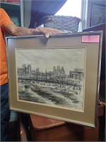 Signed 1971 Charcoal Pic by Freda L. Reiter