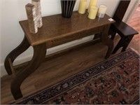 Oak Console Table (34" Wide at top)