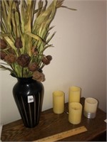 Decorator Vase Arrangement & Candles