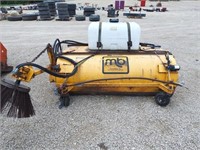 MB 6 1/2 ft skid loader hyd sweeper, water tank