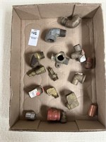 Lot of brass, copper and other fittings