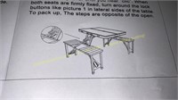 HeyWu- 2 in 1 Folding Table and Chair Set