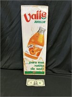Metal Valle  Peach Drink Advertisement Sign