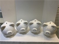 4 Large Piggy Banks