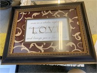 Framed and matted love saying