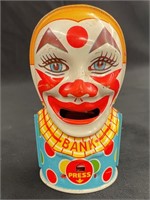 VINTAGE MECHANICAL CLOWN BANK - J. CHEIN & CO.