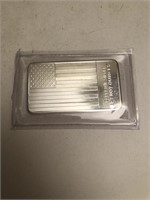 American Flag 10 oz Silver Bar