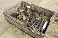 Wood Crate w/(7) Assorted Hydraulic Cylinders,