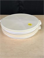 2 Tupperware Divided Containers- no handle