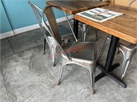 (4) METAL DINING CHAIRS
