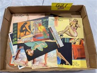 FLAT W/ 1940'S RISQUE GIRL POST CARDS