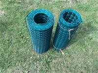 Two rolls of plastic garden fence