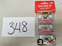 New Sony MC-60 Microcassette 3-Pack