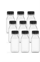 9 Pcs Plastic Juice Bottle Reusable Transparent