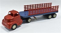 Original Louis Marx Truck w/ Stake Side Trailer