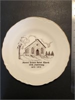 SHOWERS CORNERS CHURCH 22kt Gold Collingwood Plate