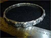 Sterling Silver Custom Cast Bangle Bracelet