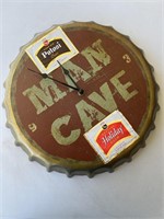 Potosi Brewery Magnet & Man Cave Beer Cap Clock