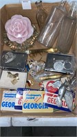 Antique bottles, advertising  OES, K Mart pins,