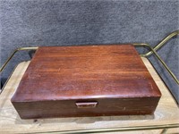 Vintage Wooden Silverware Box