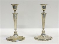 English Sterling Weighted Candlesticks. Circa