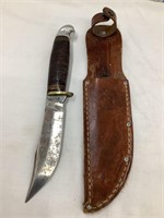 Official Boy Scouts Hunting Knife w/ Leather