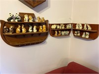 Noah's Ark Salt & Pepper Shakers & 3 pc Rack