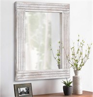 Wall Mirror Rustic Wooden Frame 26x18