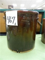 Peoria Pottery 3 Gal. Crock w/ Molded Handles