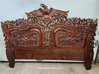 SHOW STOPPER!!! Carved Eagle & Roses Carved Head &