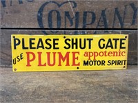 Plume Appotenic Motor Spirit Enamel Sign