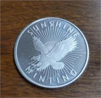 One Ounce Silver Round: Sunshine Mint #6