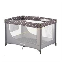 Pamo Babe Portable Crib & Mattress (Grey)