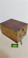 Wooden Lockbox with Hinge Top