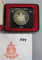 1971 Silver British Columbia Coin With Case
