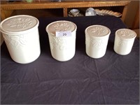 4 pc ceramic canister set