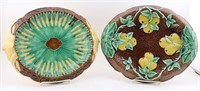 Two 19th C. Majolica Bread Platters