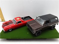 2-24 SCALE EL CAMINO-BLAZER K5 DIE CAST CARS