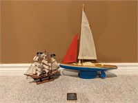 Pair of Toy/Display Boats