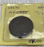 1917 Newfoundland One cent coin