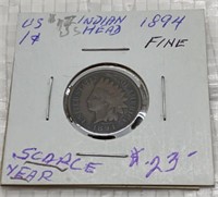 1894 USA Indian Head Penny