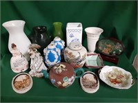 Assorted Vases, Jars, Tea Pot, Bowls