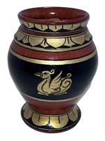 Lacquered Wood Vase from Jordan