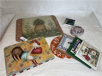 Coasters, cutting board and trivets
