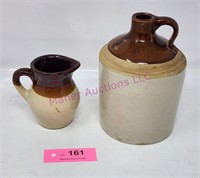 Stoneware Jug & Creamer Pitcher